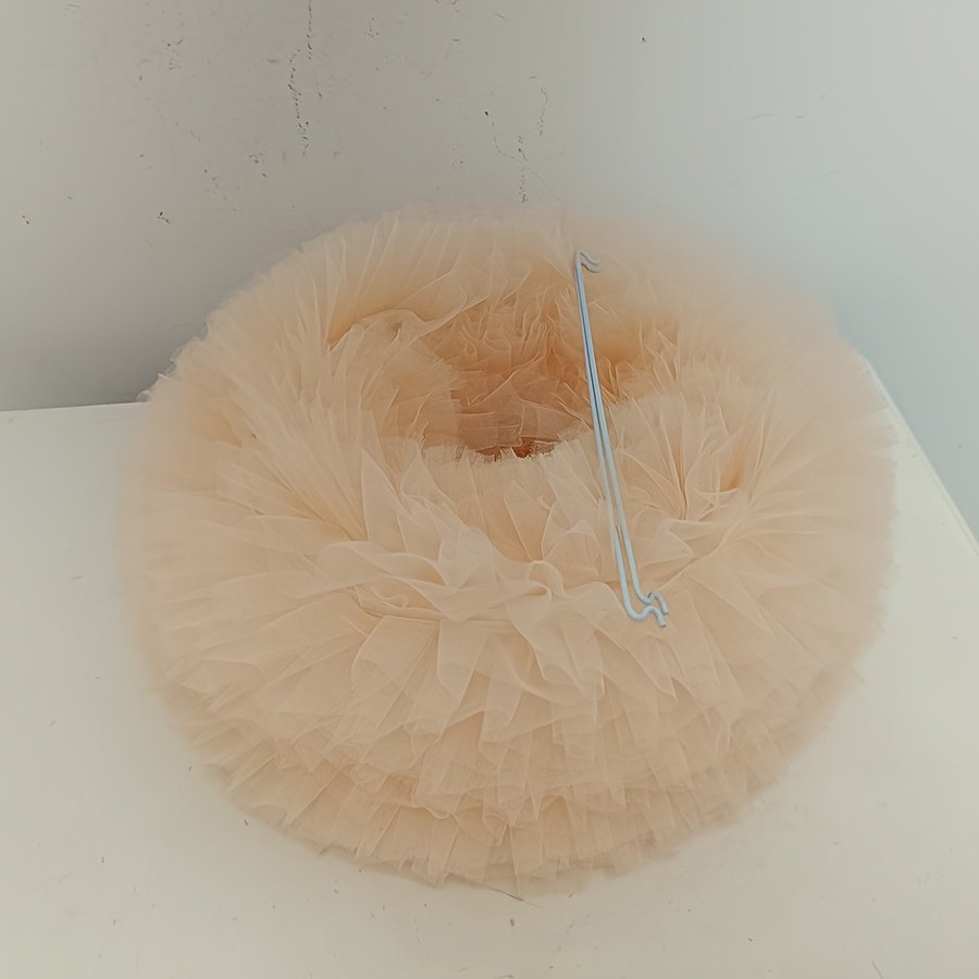 Cream‑style gauze pleated spherical lampshade, soft fluffy gauze lampshade, spherical lampshade shell for wedding‑atmosphere lighting fixtures