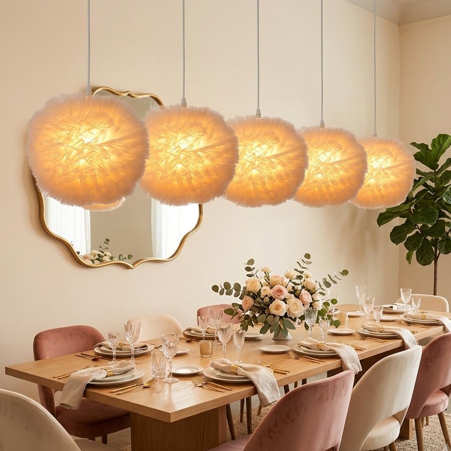 Cream‑style gauze pleated spherical lampshade, soft fluffy gauze lampshade, spherical lampshade shell for wedding‑atmosphere lighting fixtures