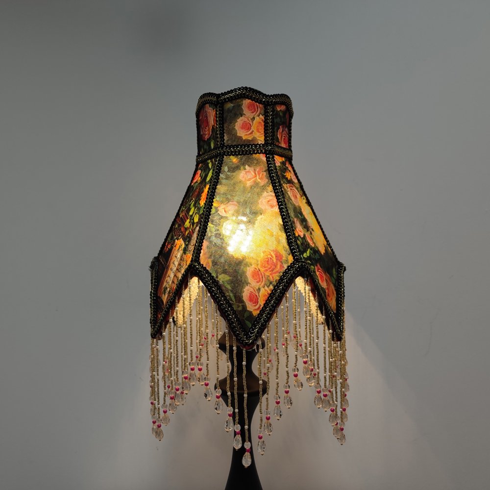 Romantic Feather Desk Lamp for Bedroom, Luxury Crystal & Gold Base Night Light, Aesthetic Cute Room Decor