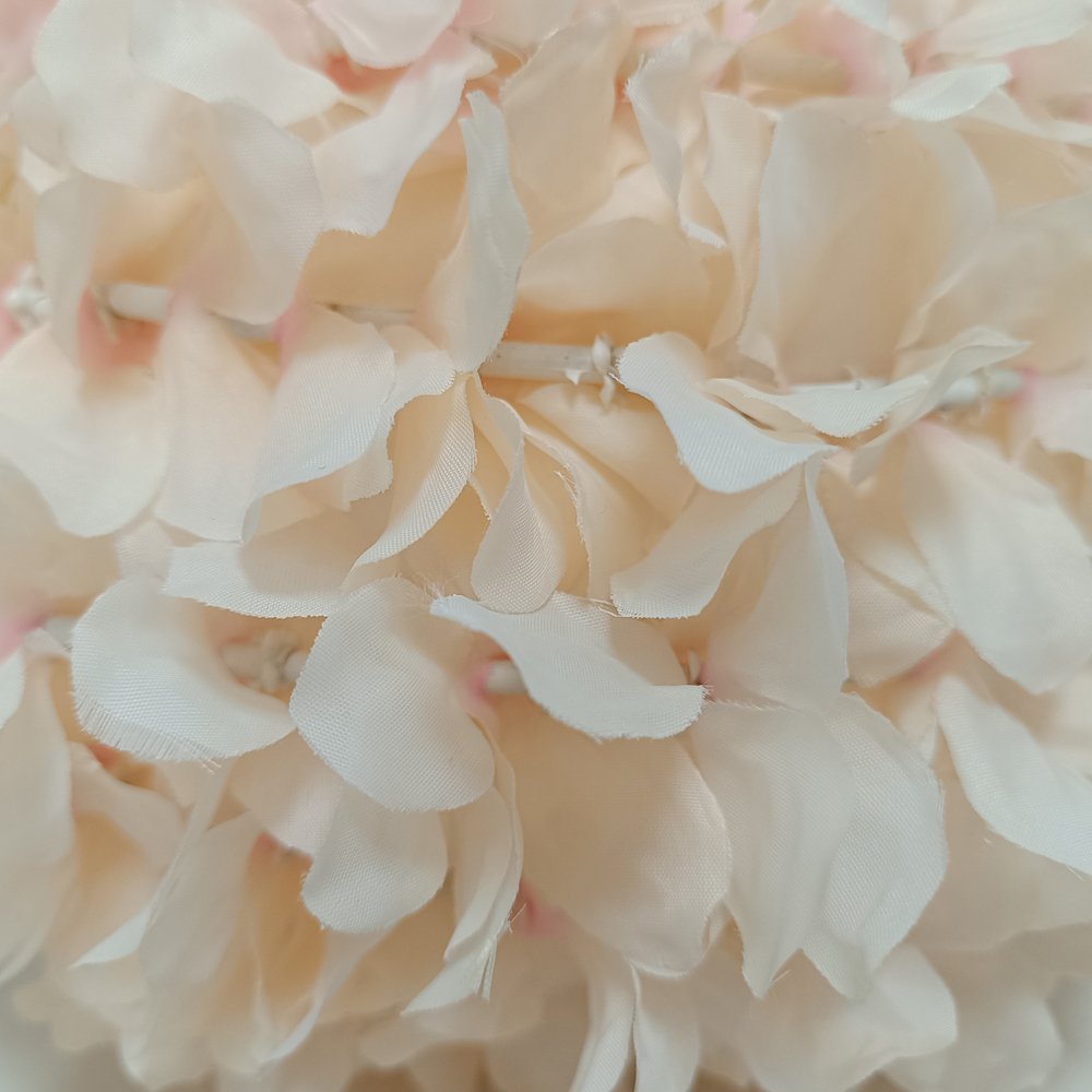 Light‑pink hydrangea spherical lampshade, artificial floral ball lampshade, flower‑shade accessories for wedding & bedroom table lamps and pendant lights