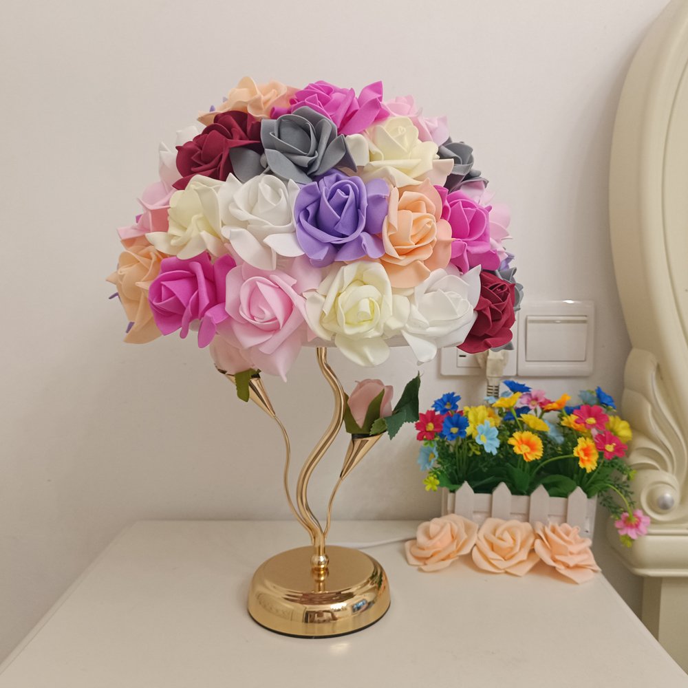 Multi‑color Rose Bouquet Table Lamp